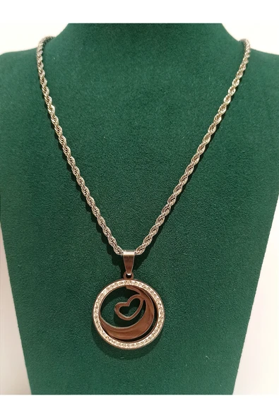 Monalisa Home Gümüş Renk Lüks Figürlü Gösterişli Kolye ürün görseli 1