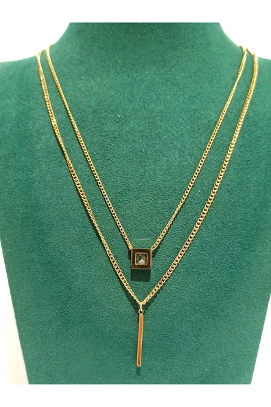 Monalisa Home Gold Renk Lüks Figürlü Gösterişli Kolye ürün görseli 1