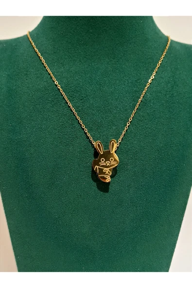 Monalisa Home Gold Renk Lüks Figürlü Gösterişli Kolye ürün görseli 1