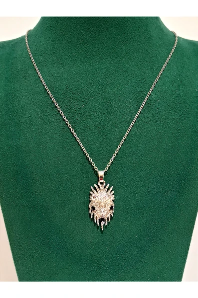 Monalisa Home Gümüş  Renk Lüks Figürlü Gösterişli Kolye ürün görseli 1