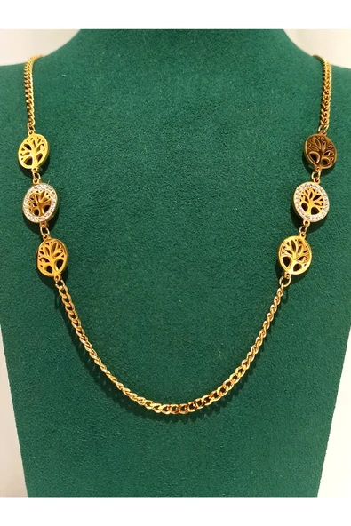 Monalisa Home Gold Renk Lüks Figürlü Gösterişli Kolye ürün görseli 1