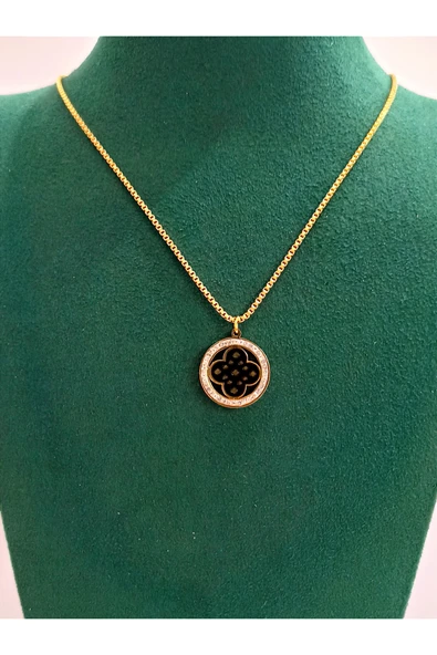 Monalisa Home Gold Renk Lüks Figürlü Gösterişli Kolye ürün görseli 1