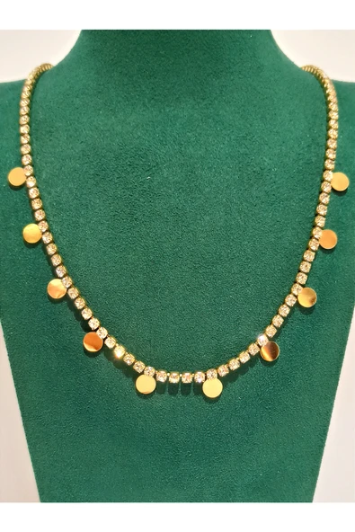 Monalisa Home Gold Renk Lüks Figürlü Gösterişli Kolye ürün görseli 1