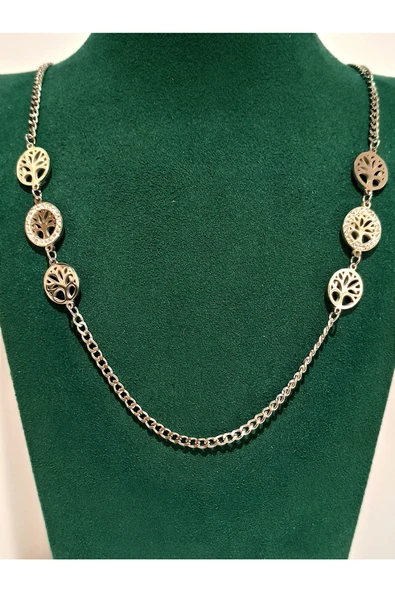 Monalisa Home Gümüş  Renk Lüks Figürlü Gösterişli Kolye ürün görseli 1