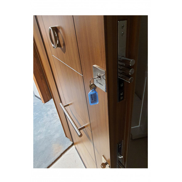 Tezwood 2660 ABD Eskitme Kasalı Düz Model Daire Giriş Kapısı, Çelik Kapı - 4