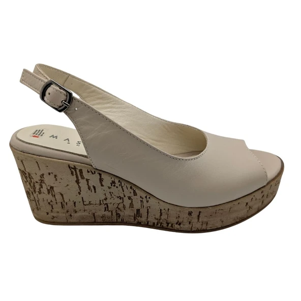 Gracine | Kadın Hakiki Deri Tokalı Dolgu Topuklu Sandalet ürün görseli 1