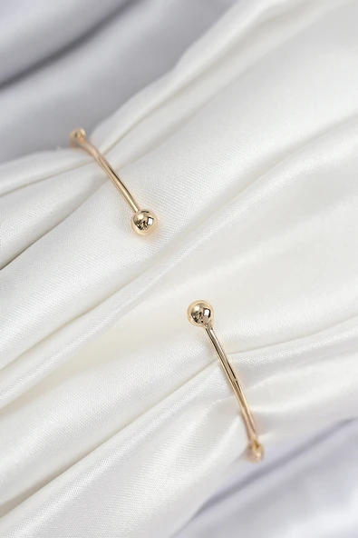 Pirinç Zirkon Taşlı Kelebek Model Gold Renk Kadın Bileklik - EBJ250902W37713 - Resim 2