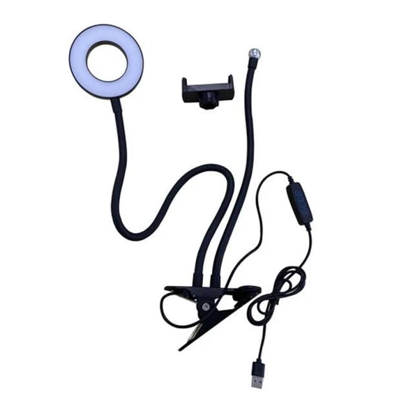 Powermaster PM-2577 2İn1 Selfie Işıklı Telefon Tutacağı - 2