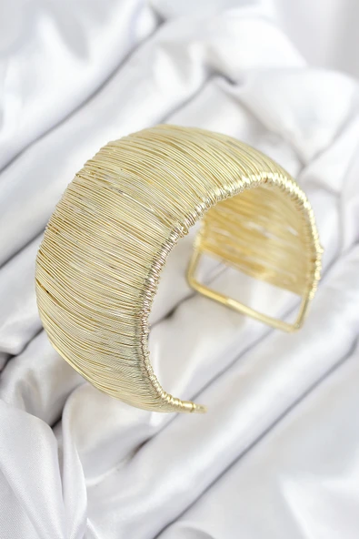 Pirinç Tel Sarma Model Gold Renk Kadın Bileklilk - EBJ250902W37753 ürün görseli