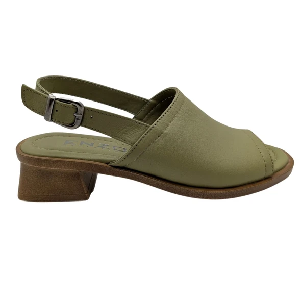 Dorlyne | Kadın Hakiki Deri Tokalı Topuklu Sandalet - Resim 4