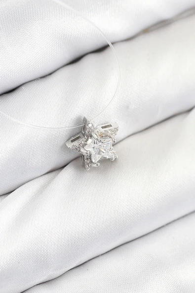 Misineli Yıldız Model Gümüş Renk Hayalet Kolye - EBJ250902W37596 ürün görseli