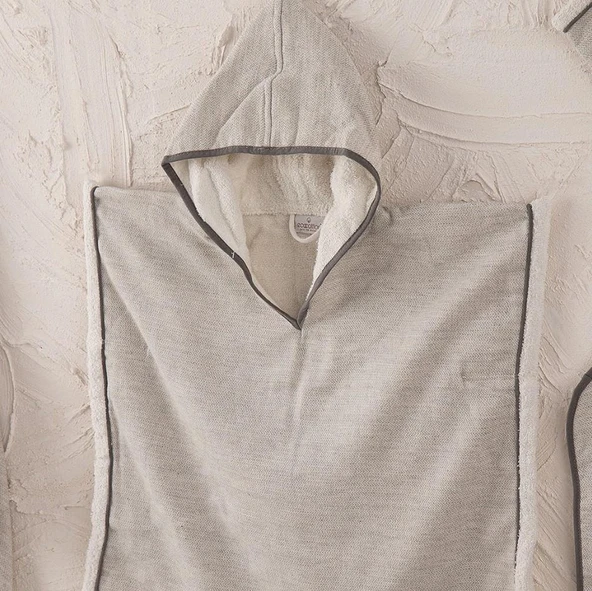 Ecocotton Hasna 4' lü Bebek Panço Seti %100 Organik Pamuk Keten Melanj Gri 2-5 Yaş - Resim 2