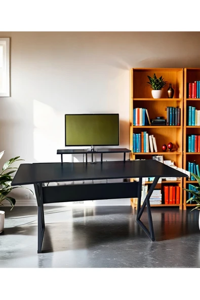 Michael Brean Özel Tasarım Oyuncu Masası 160 Cm Bardaklık Ve Kulaklık Tutucu Hediye - 2