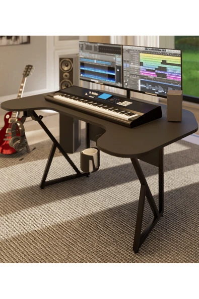 Michael Brean Özel Joystick Tasarım  Oyuncu Masası 160 Cm Bardaklık Ve Kulaklık Tutucu Hediye - 6