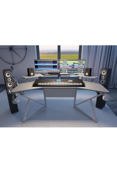 Michael Brean Özel Tasarım Kanatlı Oyuncu Masası 160 Cm. Bardaklık Ve Kulaklık Tutucu Hediye - 4