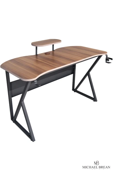 Michael Brean Özel Tasarım Oyuncu Masası 135 Cm Bardaklık Ve Kulaklık Tutucu Hediye - 4