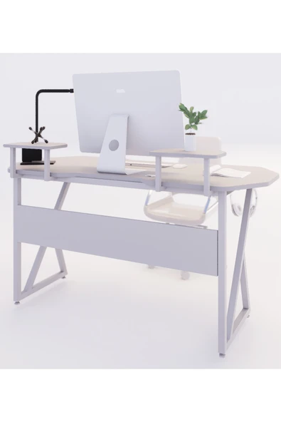 Michael Brean Özel Tasarım Oyuncu Masası 150 Cm Bardaklık Ve Kulaklık Tutucu Hediye - 6