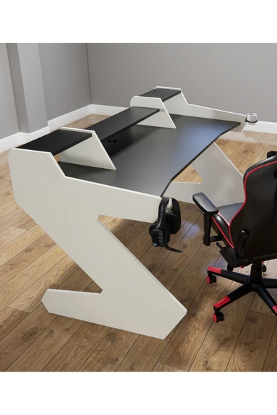 Michael Brean Özel Tasarım Oyuncu Ve Stüdyo Masası 150 Cm Bardaklık Ve Kulaklık Tutucu Hediye