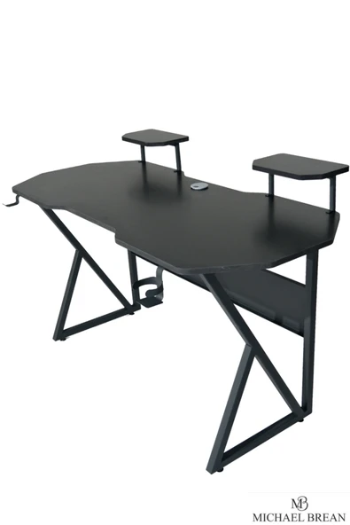 Michael Brean Özel Tasarım Oyuncu Masası 150 Cm Bardaklık Ve Kulaklık Tutucu Hediye - 6