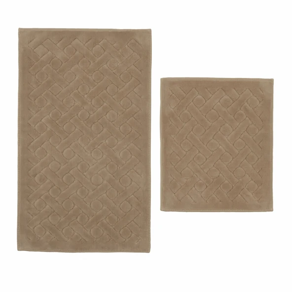 Karaca Home Foley 2'li Banyo Paspası Bej - Resim 3