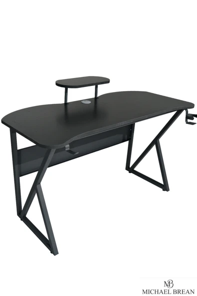 Michael Brean Özel Tasarım Oyuncu Masası 135 Cm Bardaklık Ve Kulaklık Tutucu Hediye - 5