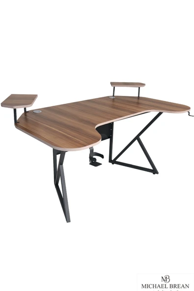 Michael Brean Özel Joystick Tasarım  Oyuncu Masası 160 Cm Bardaklık Ve Kulaklık Tutucu Hediye - 5