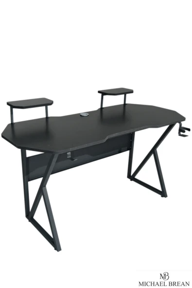 Michael Brean Özel Tasarım Oyuncu Masası 150 Cm Bardaklık Ve Kulaklık Tutucu Hediye - 4