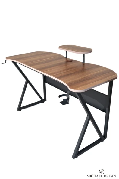 Michael Brean Özel Tasarım Oyuncu Masası 135 Cm Bardaklık Ve Kulaklık Tutucu Hediye - 5