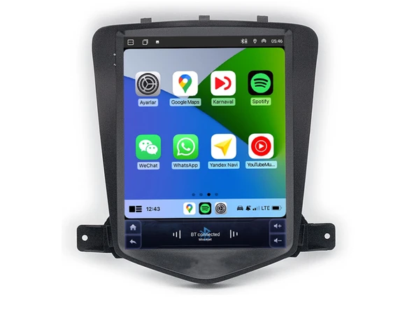 Chevrolet Cruze Tesla Multimedya (2009-2012) 8 GB RAM 128 GB Hafıza 8 Çekirdek Navigatör X-Premium Series ürün görseli