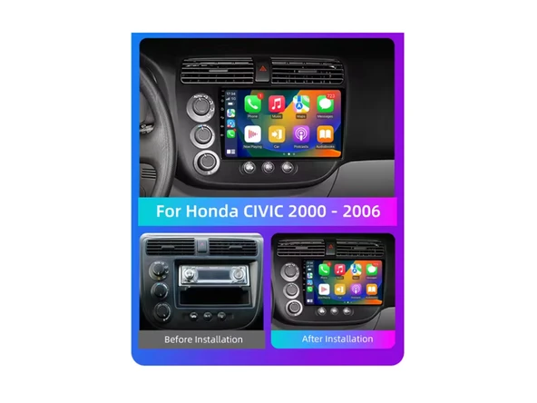 Honda Civic VTEC 2 Multimedya (2001-2006) 4 GB RAM 64 GB Hafıza 8 Çekirdek Navigatör - Resim 11