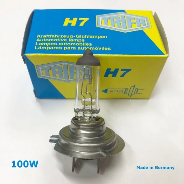 TRIFA H7 100 Watt 12V PX26d Halojen Far Ampulü 1 Adet Sarı 01608