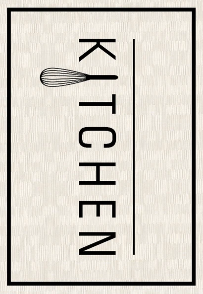 Kitchen Yazılı Dijital Baskılı Dekoratif Kaymaz Taban Yıkanabilir Mutfak Halısı Krem 160 x 230 cm - Resim 4