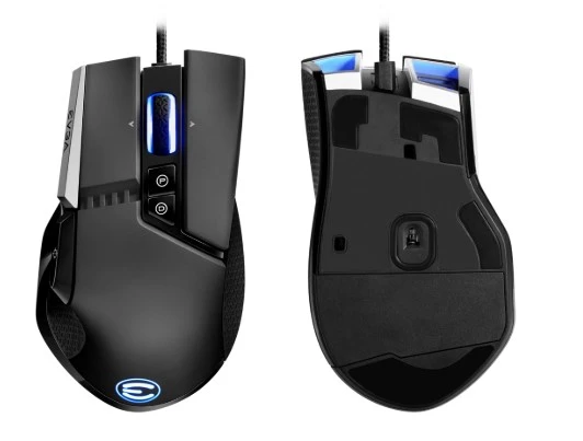 EVGA X17 Gaming Mouse, Wired, Black, Customizable, 16,000 DPI, 5 Profiles, 10 Buttons, Ergonomic - 3