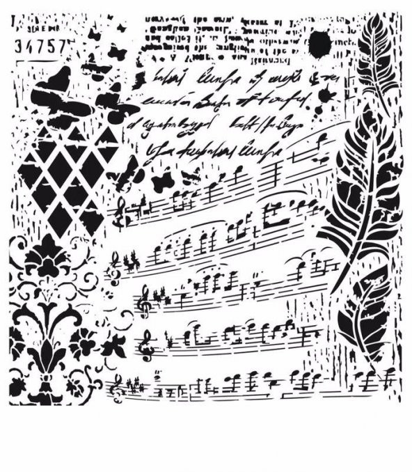 GRUNGE STENCIL MİNİ GCSM-013 25X25