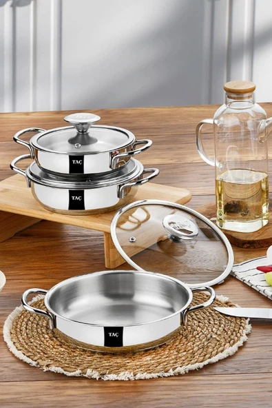 Taç Bengü Pro 6 Parça Çelik Sahan Seti 16-18-20 Cm ürün görseli 1