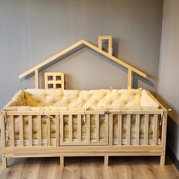 120x200 cm Montessori Yatak İçin 4 Kenar Koruma Seti - Resim 2