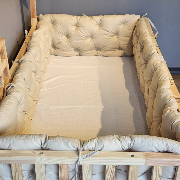 120x200 cm Montessori Yatak İçin 4 Kenar Koruma Seti - Resim 4