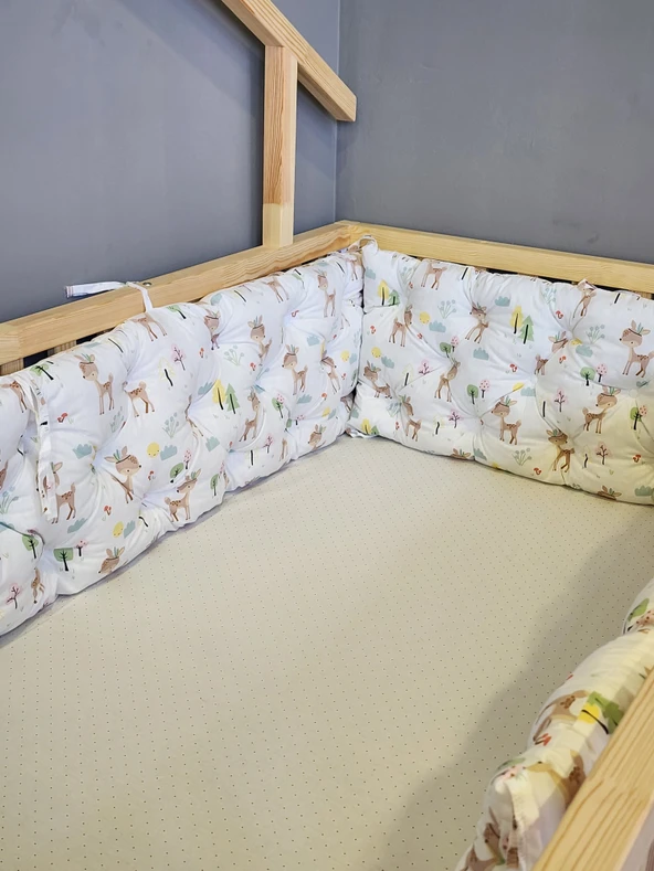 90x190 cm Montessori Yatak İçin 4 Kenar Koruma Seti
