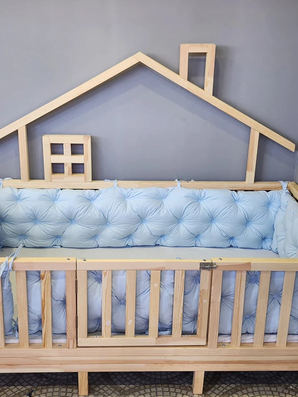 90x190 cm Montessori Yatak İçin 4 Kenar Koruma Seti - 1