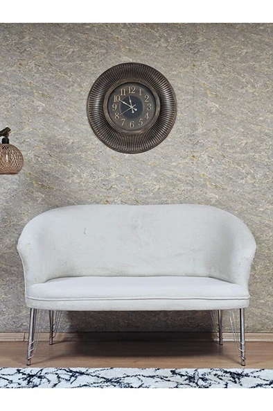 İkili TEDDY Krom Kaplama Telli Ayak Çay Seti Koltuk İkili Berjer , Balkon, Salon, Ofis Krem Renk 40,5 Boyut/Ebat ürün görseli 1