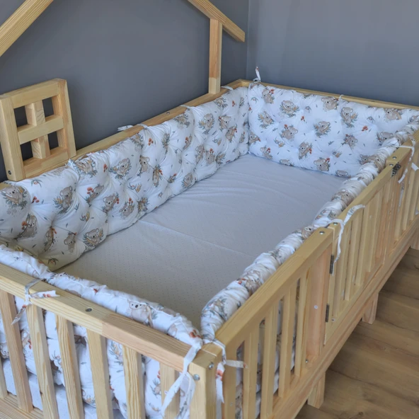 90x190 cm Montessori Yatak İçin 4 Kenar Koruma Seti - Resim 2