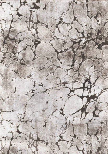 Dijital Baskılı Dekoratif Kaymaz Taban Yıkanabilir Mermer Desen Halı Salon Halısı Yolluk Mutfak Halısı 160x200 cm Bej - Resim 3