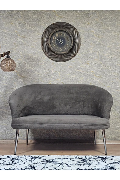 İkili TEDDY Krom Kaplama Sivriltme Ayak Çay Seti Koltuk İkili Berjer , Balkon, Salon, Ofis Kahverengi Renk 40,5 Boyut/Ebat ürün görseli