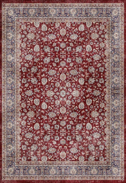 Dijital Baskılı Dekoratif Kaymaz Taban Yıkanabilir Klasik Halı Salon Halısı Yolluk Mutfak Halısı 100x200 cm Kırmızı - Resim 3