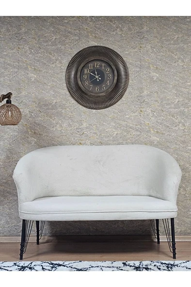 İkili TEDDY Siyah Boyalı Telli Ayak Çay Seti Koltuk İkili Berjer , Balkon, Salon, Ofis Krem Renk 40,5 Boyut/Ebat ürün görseli