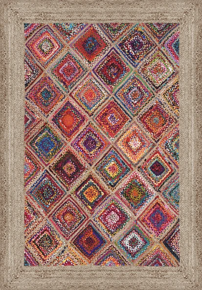 Dijital Baskılı Dekoratif Kaymaz Taban Yıkanabilir Kilim Desen Halı Salon Halısı Yolluk Mutfak Halısı 200x250 cm Çok Renkli - Resim 3