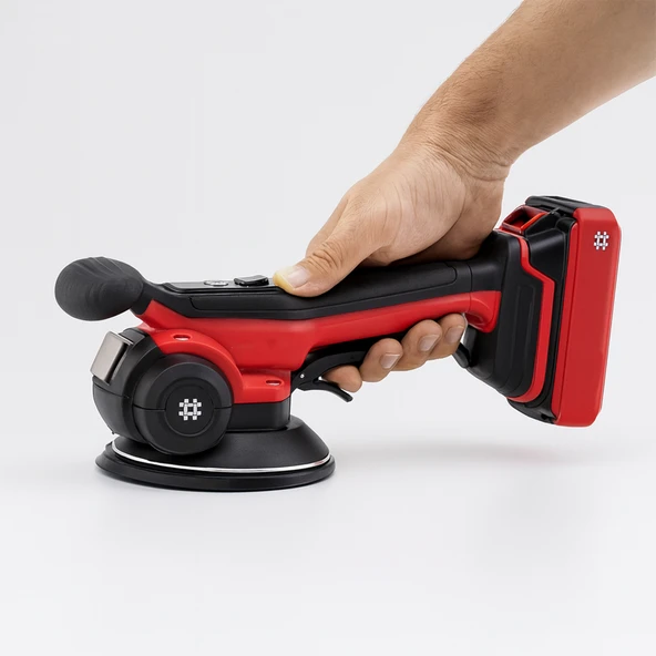 Şarjlı Fayans Vibratörü Vibratoru Makine Aracı Cihaz Lithium Titreşimli Döşeme Seramik Mermer Granit - Resim 3