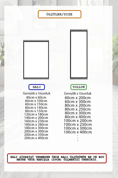 Dijital Baskılı Dekoratif Kaymaz Taban Yıkanabilir Modern Yolluk Antre Hol Halısı Salon Halısı 100 x 200 cm Krem - 4
