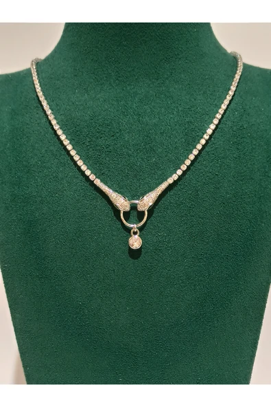 Monalisa Home Gümüş Renk Lüks Figürlü Gösterişli Kolye