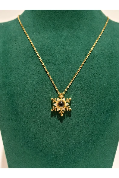 Monalisa Home Gold Renk Lüks Figürlü Gösterişli Kolye